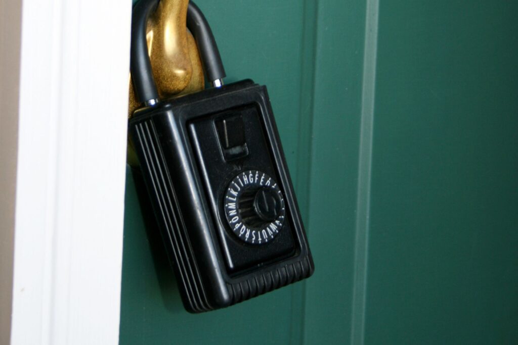 Backup lockbox on front door