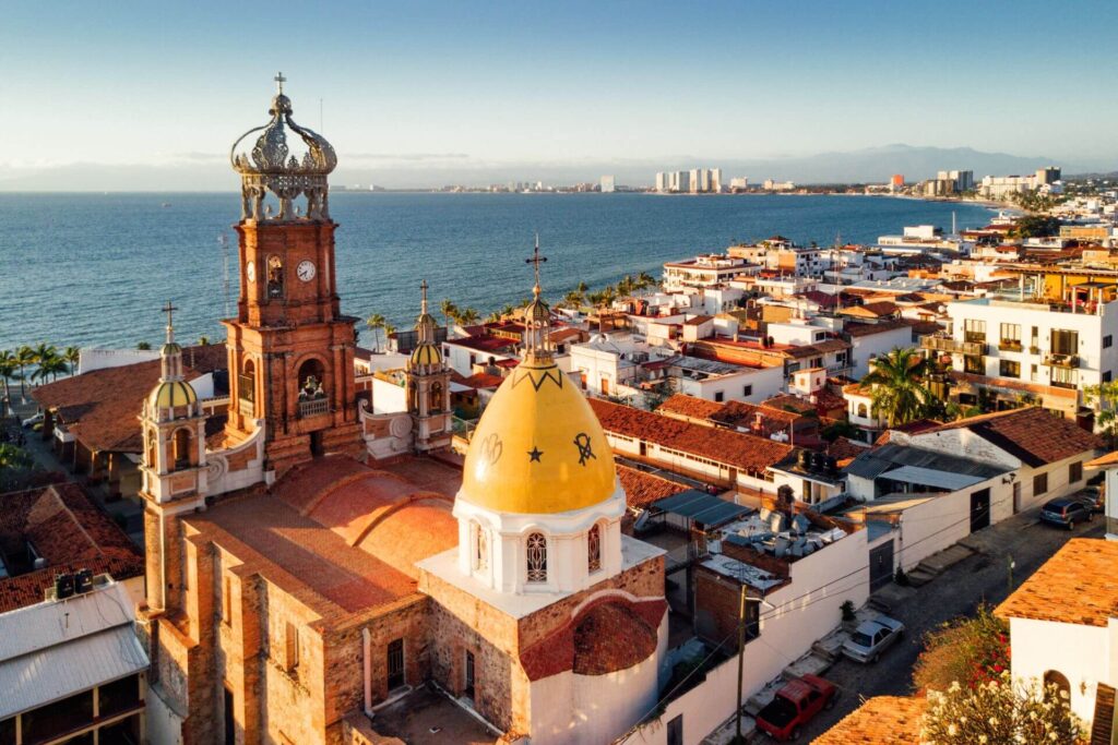 aerial view of houses in Puerto Vallarta, Mexico