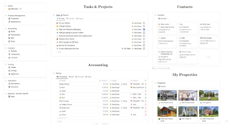 iManage - Notion for property management