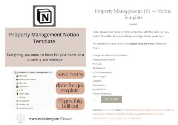property management notion template