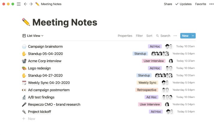 Taking meeting notes in Notion - time management tips for STR owners